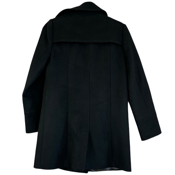 J. Crew Wool Cashmere Double Breasted Pea Coat Black Women’s 4 Preppy Luxury - Picture 5 of 15